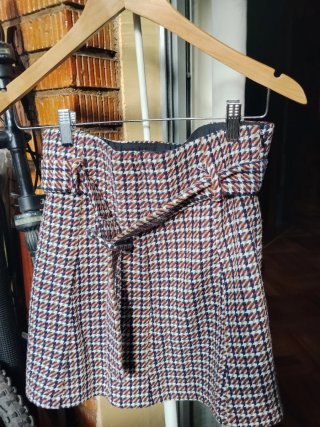 Falda Zara cuadros multicolor
