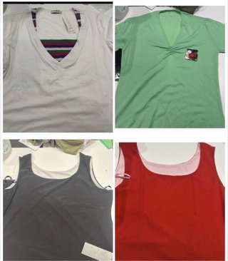 Lote 4 Camisetas Mujer Talla Única