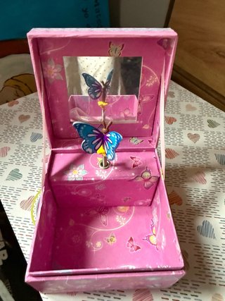 Joyero Musical Infantil con Mariposas
