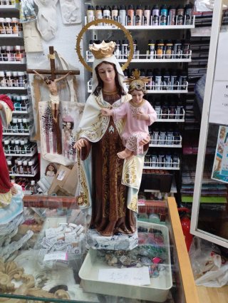 Virgen del Carmen Antigua 63cm