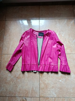 Cazadora Rosa de Cuero