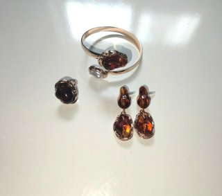Conjunto Joyas: Anillo, Pulsera y Pendientes