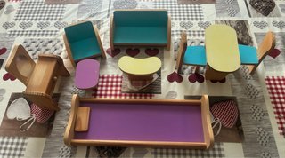 Accesorios Casita Muñecas Madera