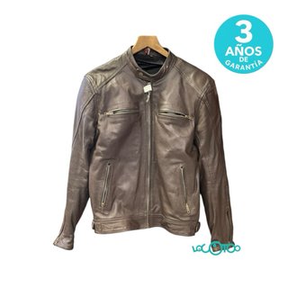 Chaqueta Piel BY CITY Talla M Hombre