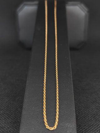 Cadena oro 18k cordón salomónico fino. 051-02-0077