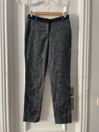 Pantalones de lana gris Uterqüe XS