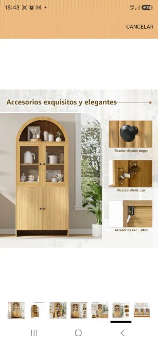 Mueble de Salón con Vitrina