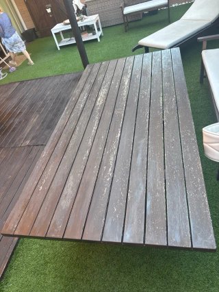 Mesa de Jardín de Madera Maciza