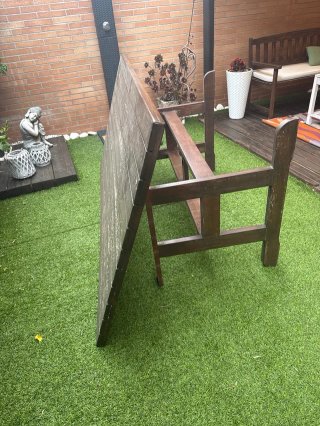 Mesa de Jardín de Madera Maciza