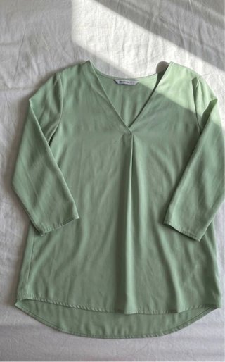 Blusa Verde Stradivarius Talla M