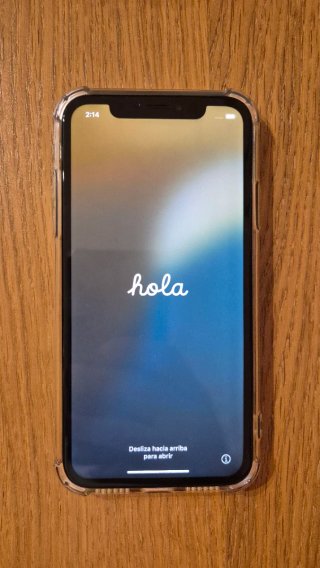 iPhone XR + cargador + funda transparente