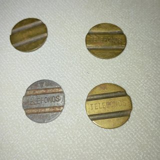 Antiguas fichas teléfonos cabinas
