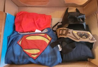 Lote 2 Disfraces Superman y Batman Talla L
