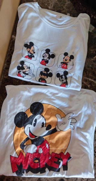 3 camisetas Disney Minnie Mouse y Mickey Mouse