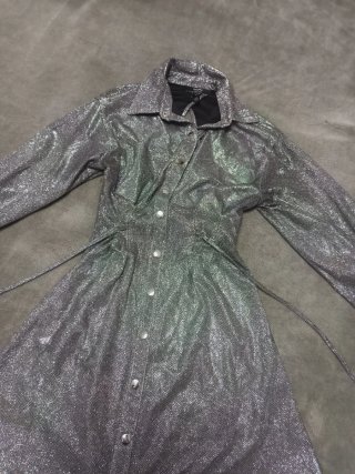 Vestido plateado brillante talla XS