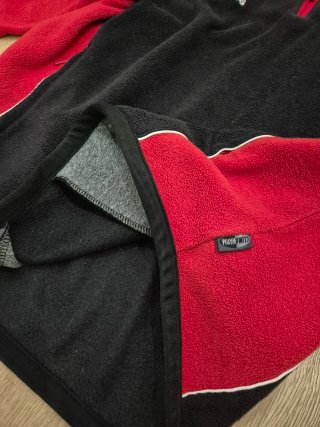 Forro Polar Adidas Vintage L Negro Rojo Térmico