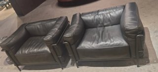 2 Poltrone LC3 Le Corbusier per Cassina