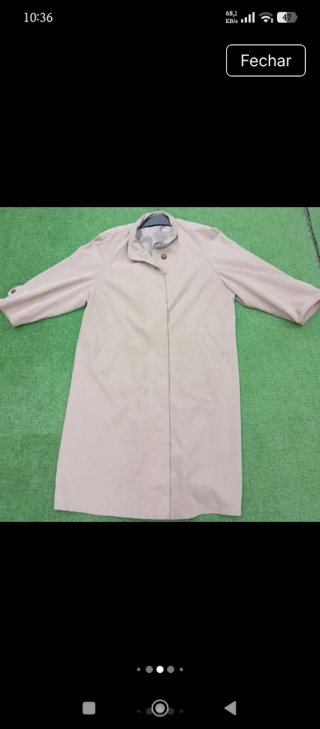 Sobretudo Vintage Delmod Gabardina Impermeável