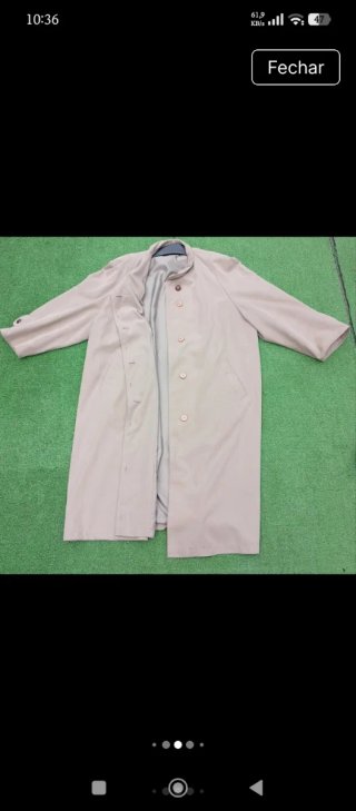 Sobretudo Vintage Delmod Gabardina Impermeável