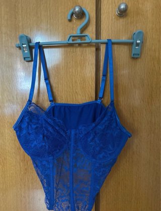 Top lencero azul talla S-M