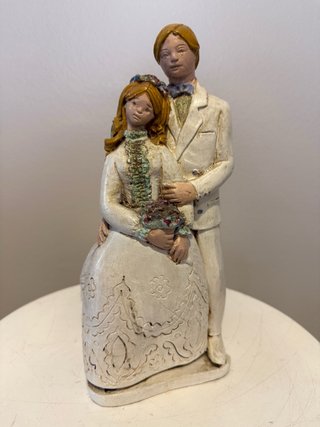 Figura de cerámica pareja boda