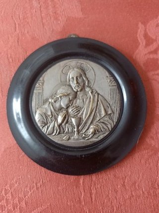 Medallón Religioso Antiguo Años 20