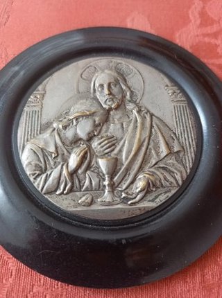 Medallón Religioso Antiguo Años 20