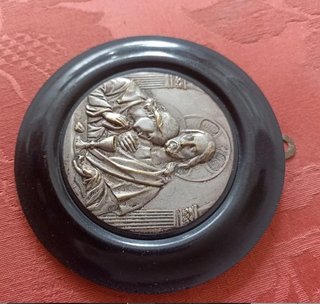 Medallón Religioso Antiguo Años 20