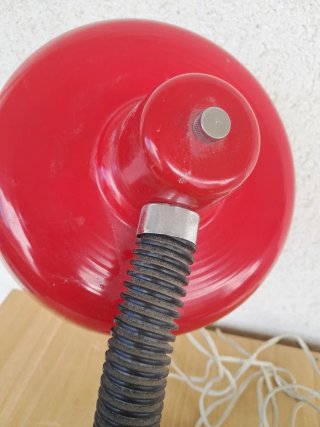 Flexo de escritorio vintage rojo