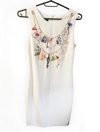Abito Moschino Boutique Bianco Taglia XS