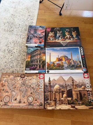 Lote de 6 Puzzles 500-1000 Piezas