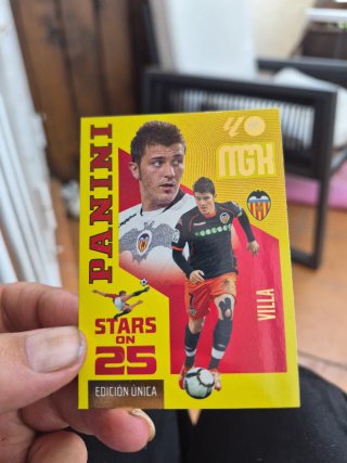 Cromo Panini David Villa Stars on 25