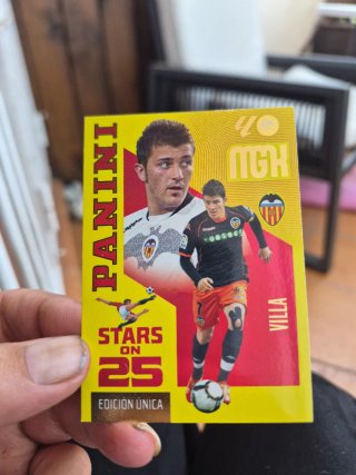 Cromo Panini David Villa Stars on 25