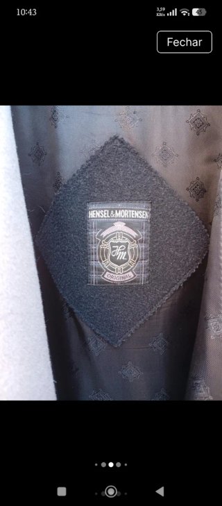 Sobretudo Vintage Delmod Clássico Bege/Preto