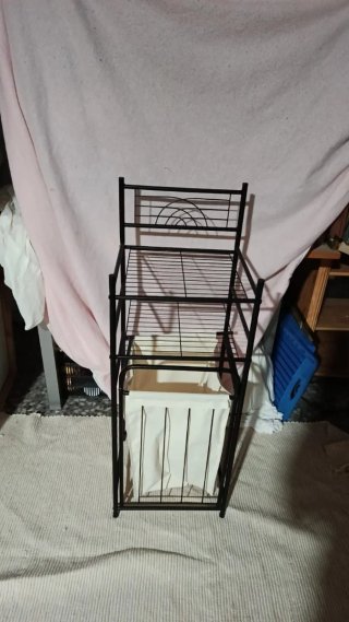Estantería con Cesto de Tela
