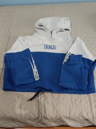 Sudadera Traus azul y gris precio x las tres