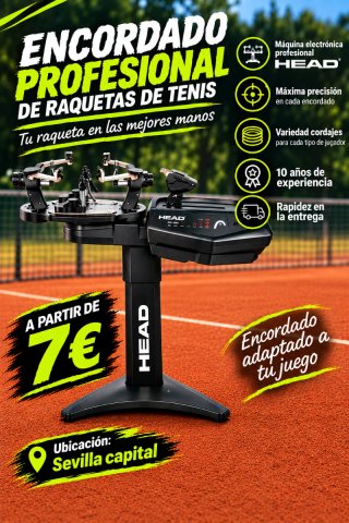 Servicio profesional encordado de raquetas