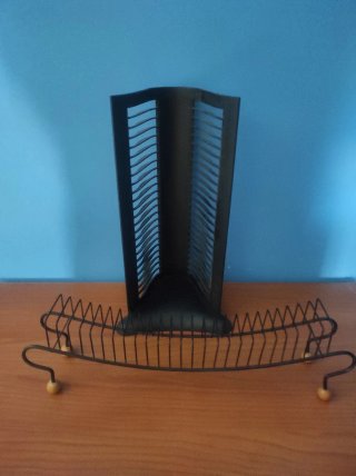 Set 2 Supporti Porta CD in Metallo e in plastica
