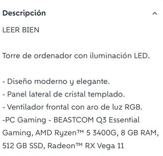 Ordenador Gaming RGB