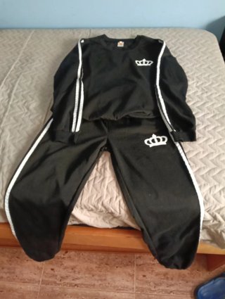 Chándal fino negro talla M