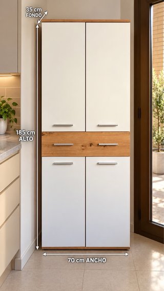 Mueble Despensa Cocina 185x70x35 cm