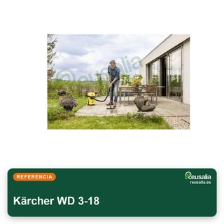 CON TARA - Kärcher WD 3-18 aspirador seco húmedo soplado