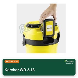 CON TARA - Kärcher WD 3-18 aspirador seco húmedo soplado