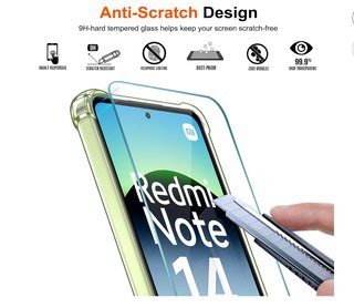 Funda para Xiaomi Redmi Note 14 4G + 2 Cristales
