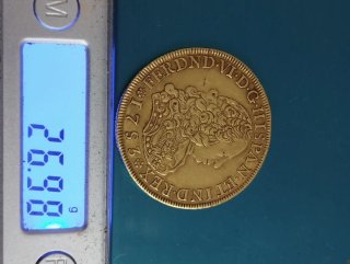 Moneda oro Fernando VI 1753