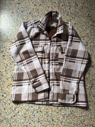 Chaqueta Coach cuadros beige y marrón