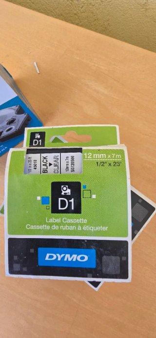 Cinta DYMO D1 12mm x 7m