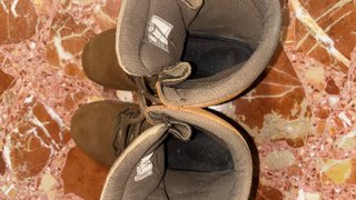 Botas de Ejército Beige/Marrón
