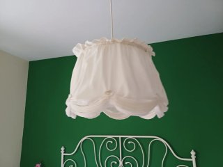 Lámpara de techo romántica blanca