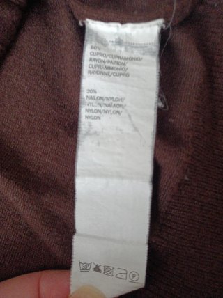 Cárdigan Marrón de Blanco Tricot Talla M